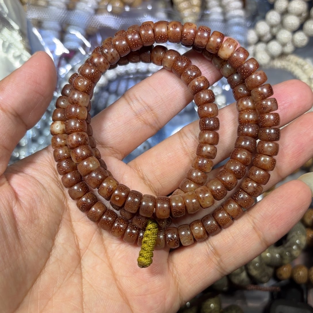 星月菩提手串自**姐星月粉皮8