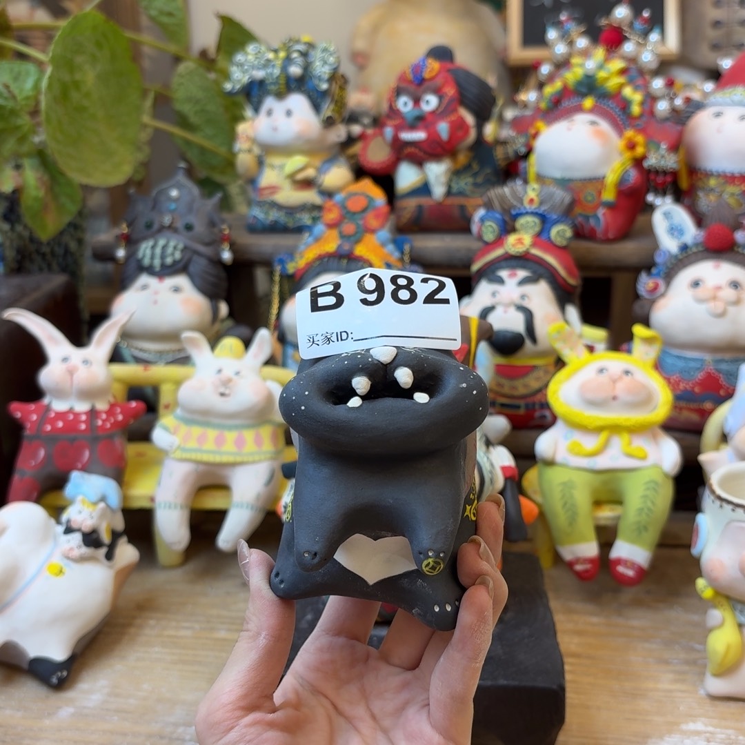 白***️陶土手工陶艺摆件