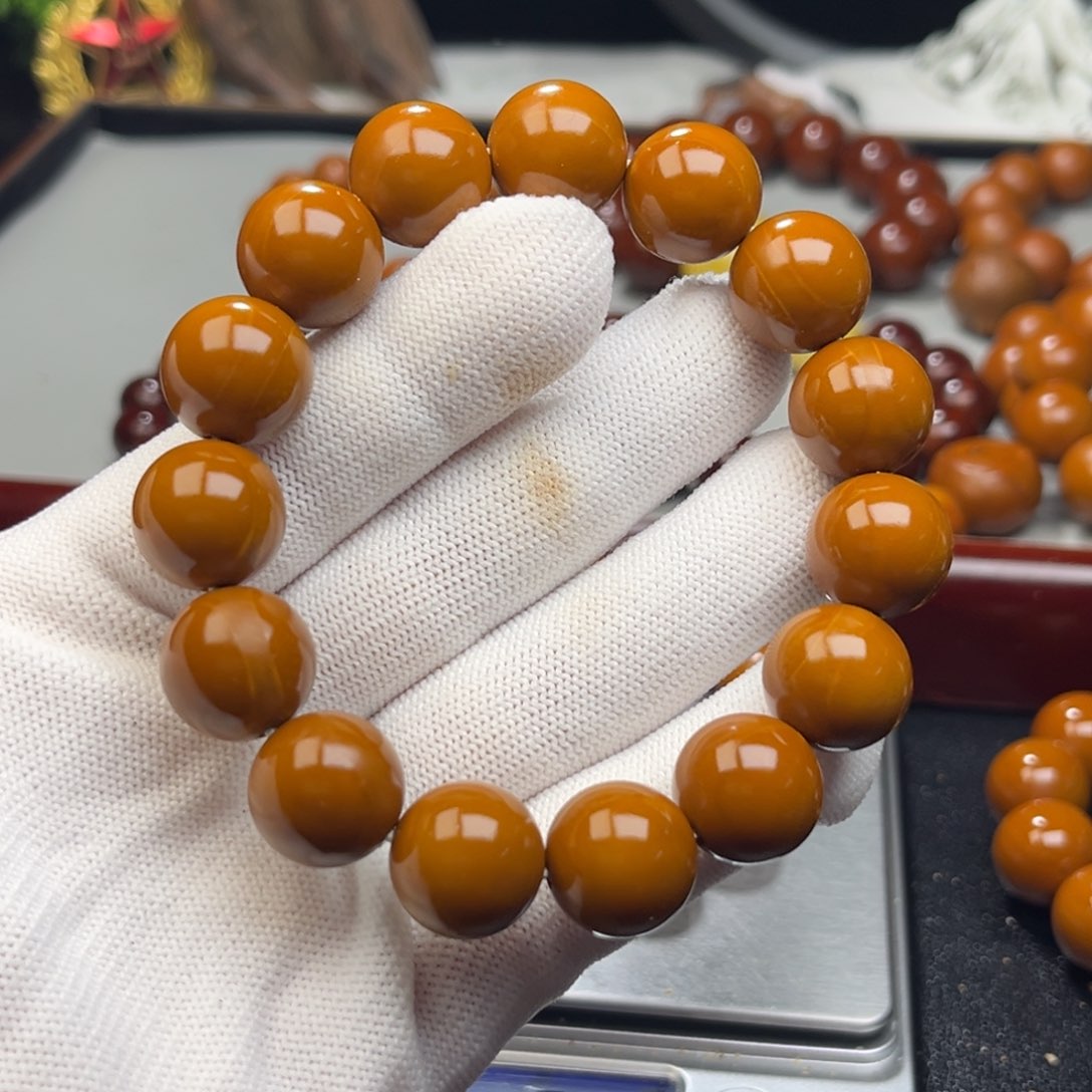 橄榄核手串¢****?1.49+树王精品铁核 小孔