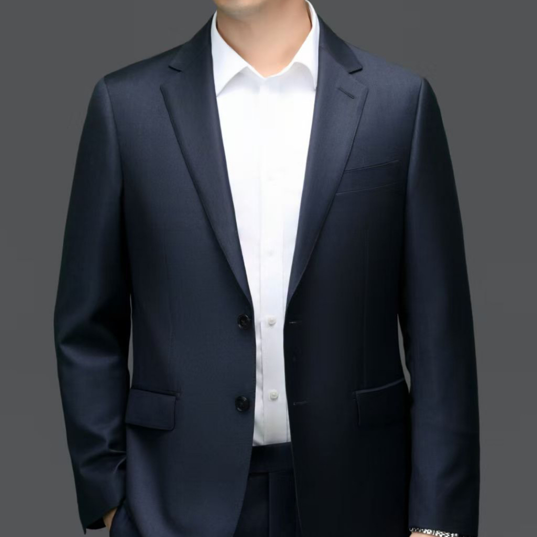 羊毛加桑蚕丝加山羊绒   男士西装加西裤套装  结婚订婚通勤