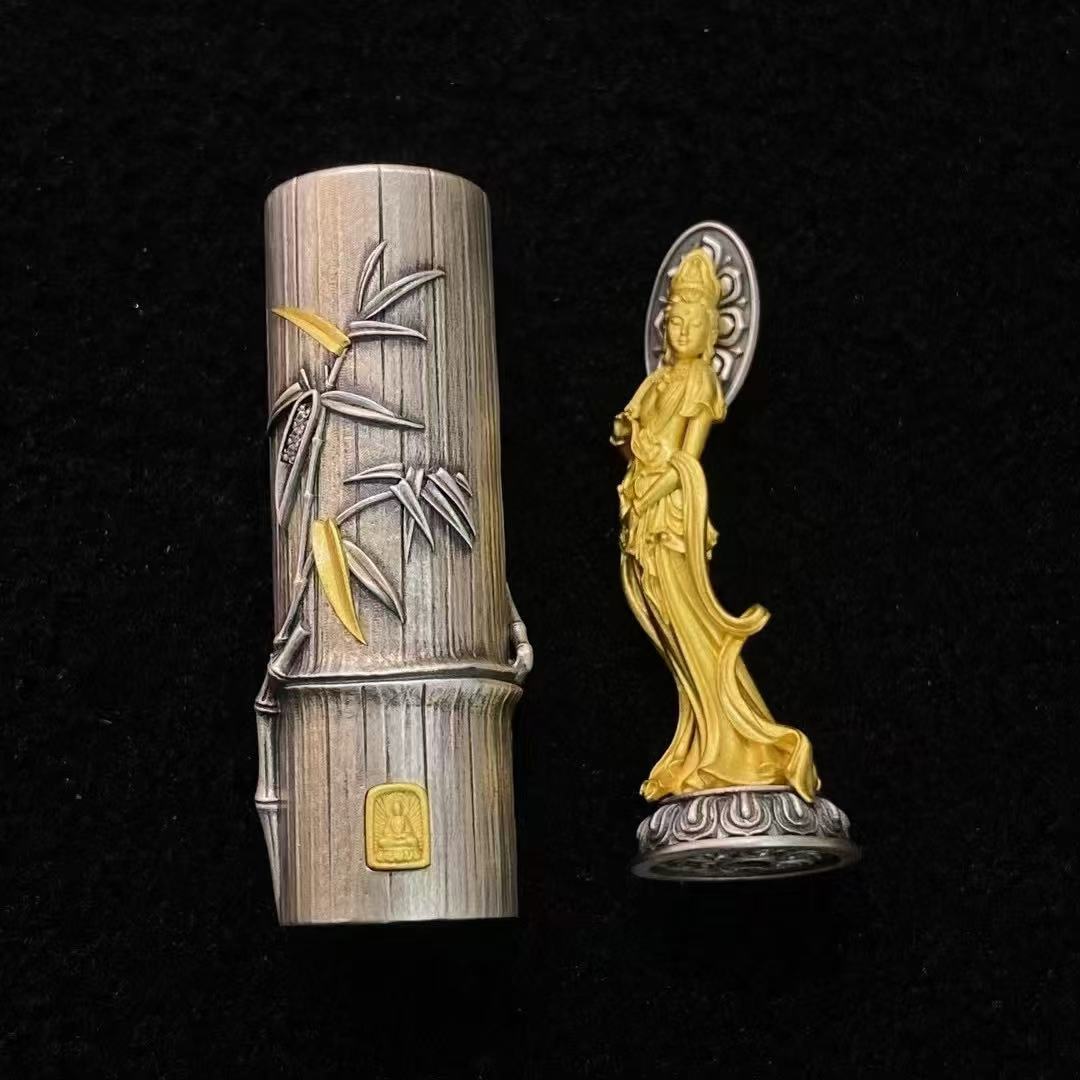 吊坠925银 【传饰圣藏】竹节观音吊坠