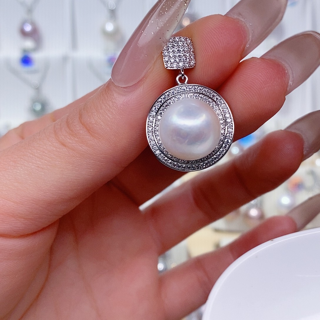 未镶嵌淡水珍珠吊坠(赠链)