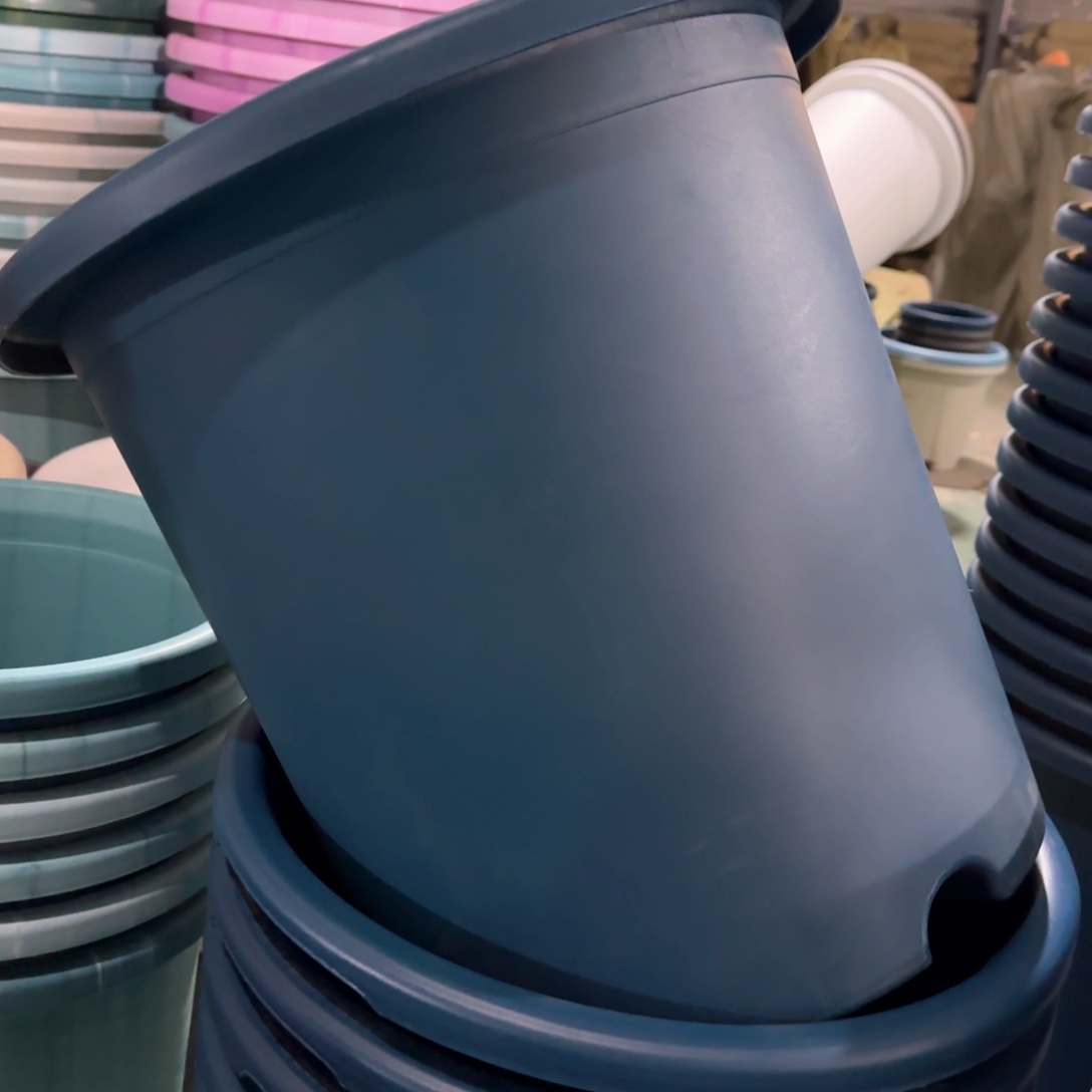 树脂四季盆8#无拖藏青色3微瑕