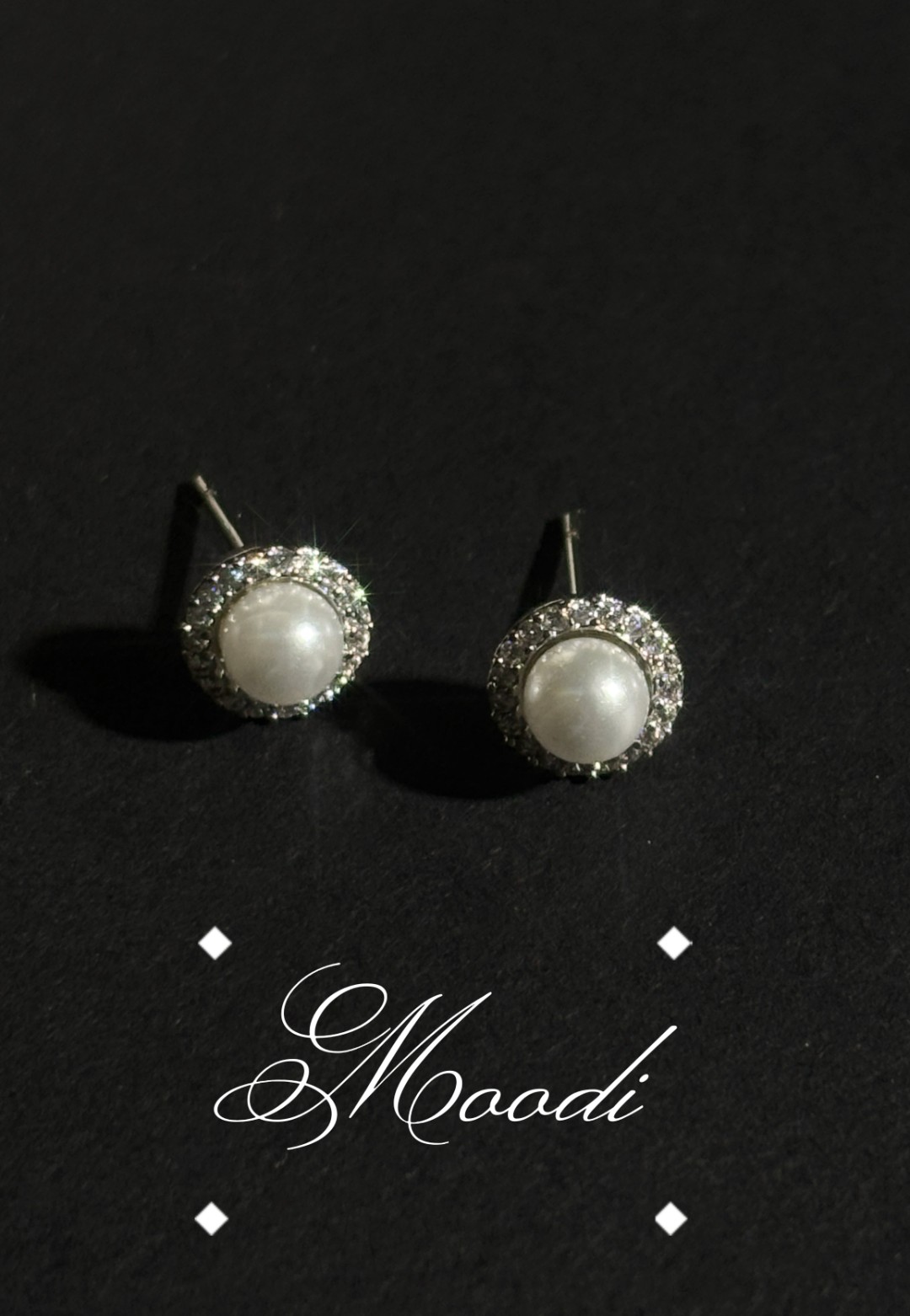 925银仿珍珠耳饰 银针小香风简约珍珠耳环百搭个性优雅不小项链