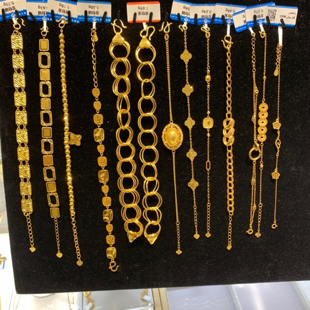 铜合金手链 手链 铜合金十三幺麻将手链女轻奢小众时尚百搭个性