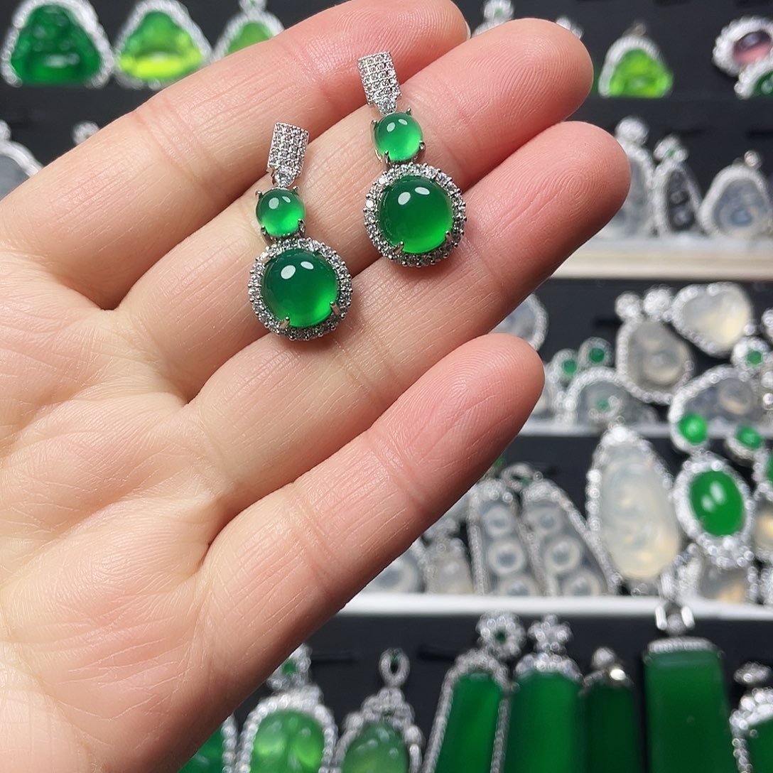 玛瑙/玉髓耳钉合金