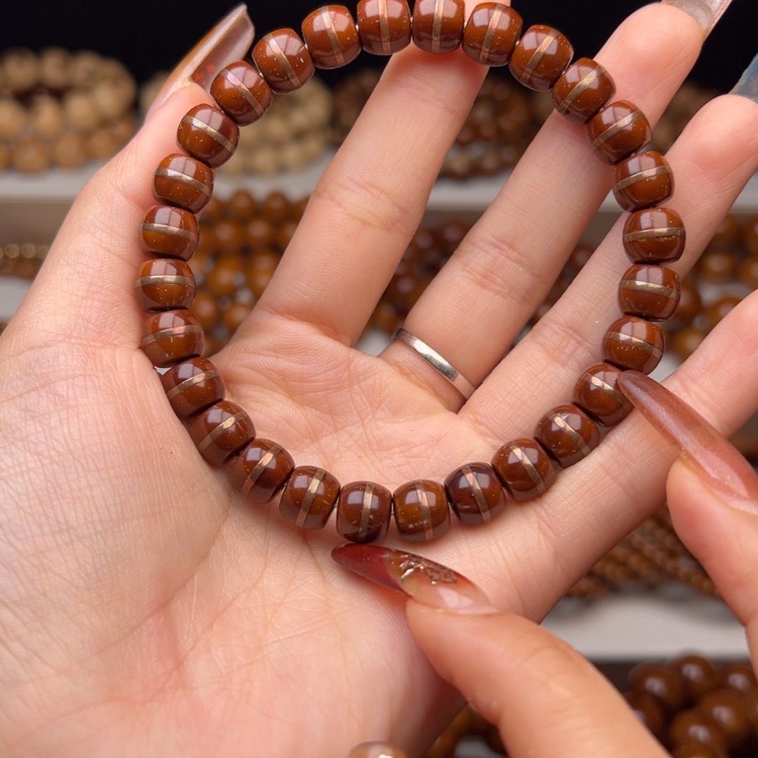 紫金鼠手串9紫铜一线