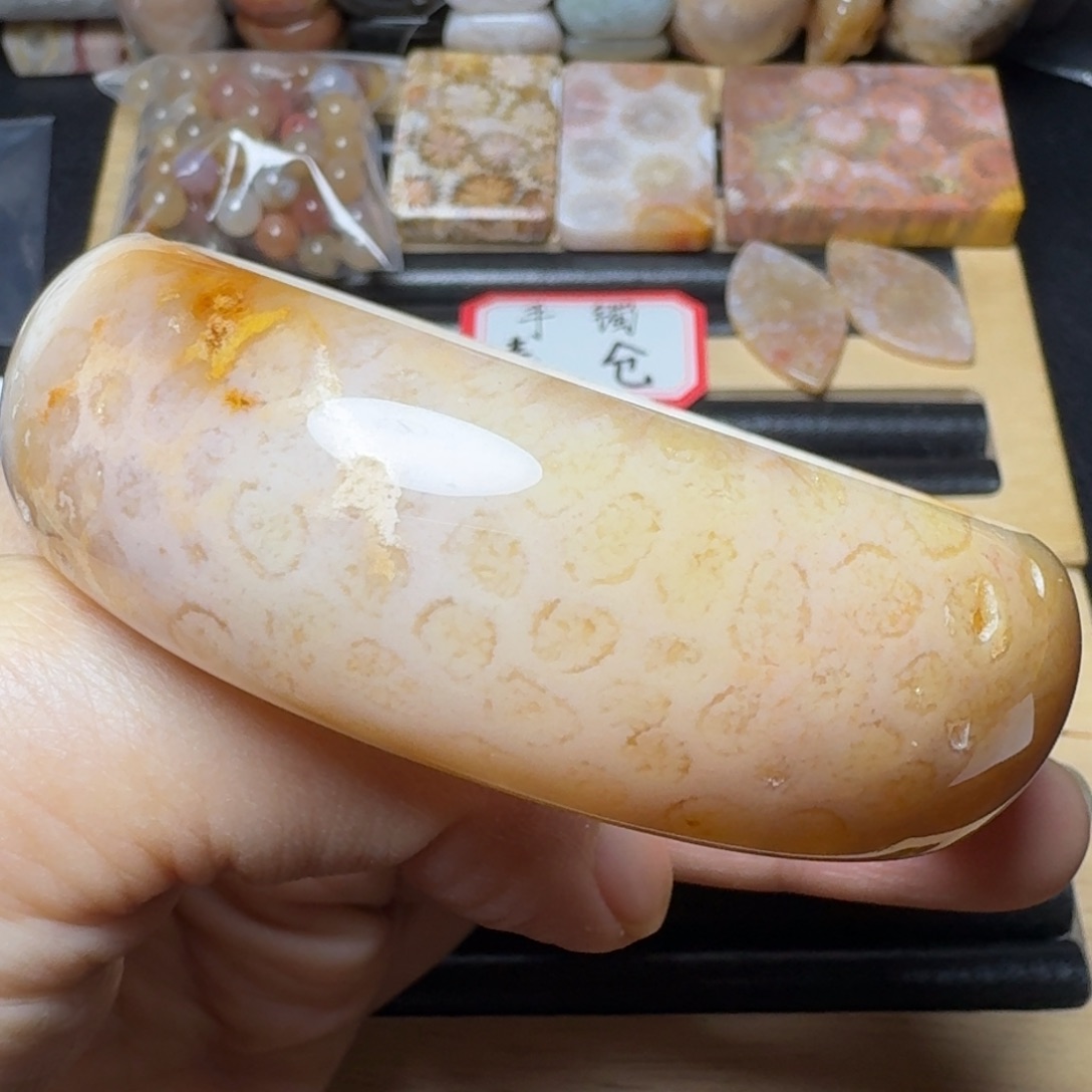 硅化玉61黄粉奶酪未镶嵌