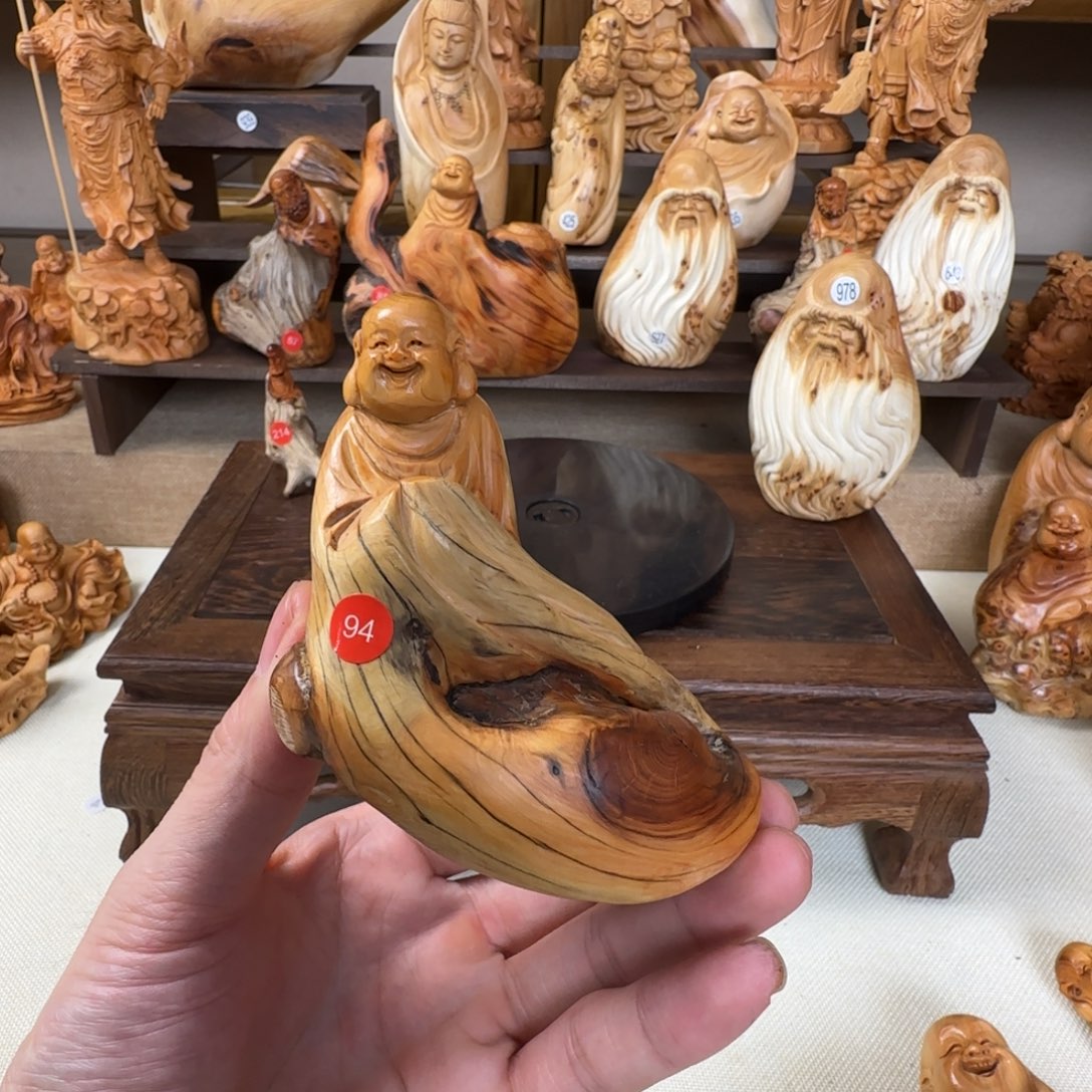 柏木（崖柏）小木匠艺雕一物一拍