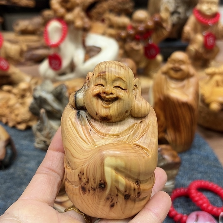 柏木太行崖柏手把摆件
