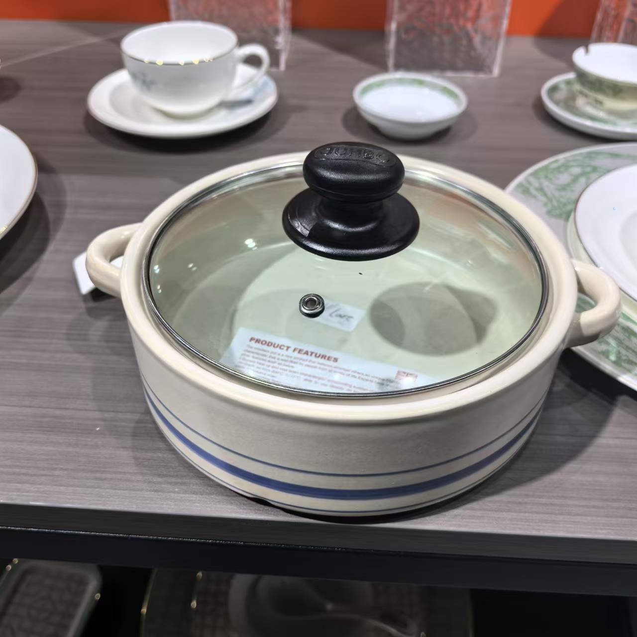 景德镇珍宝1升砂锅2007白