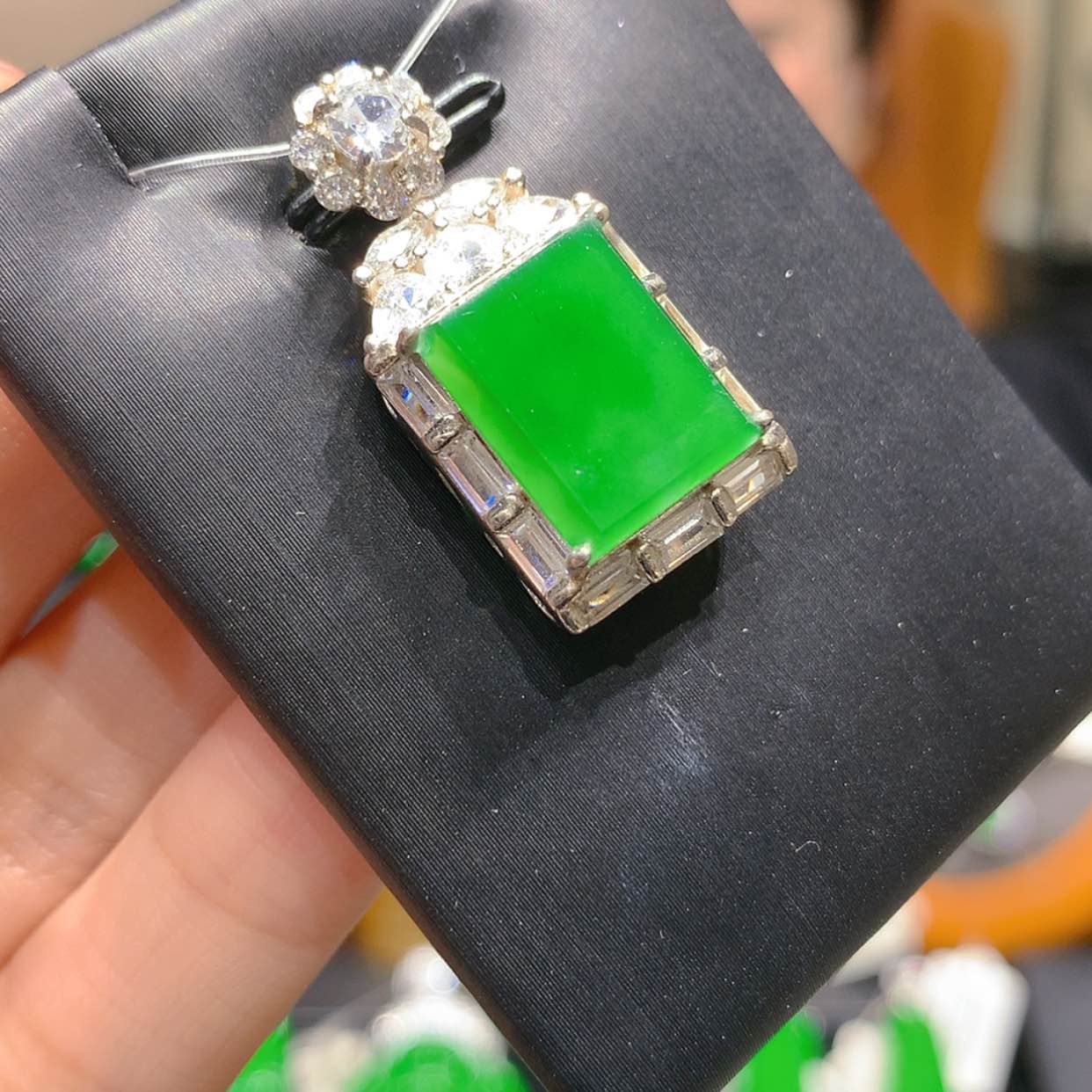 【闪购商品】颈饰银S925镶嵌翡翠1柒姐