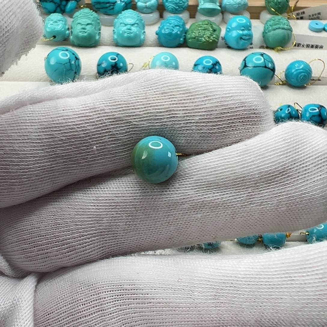 绿松石圆珠 未镶嵌