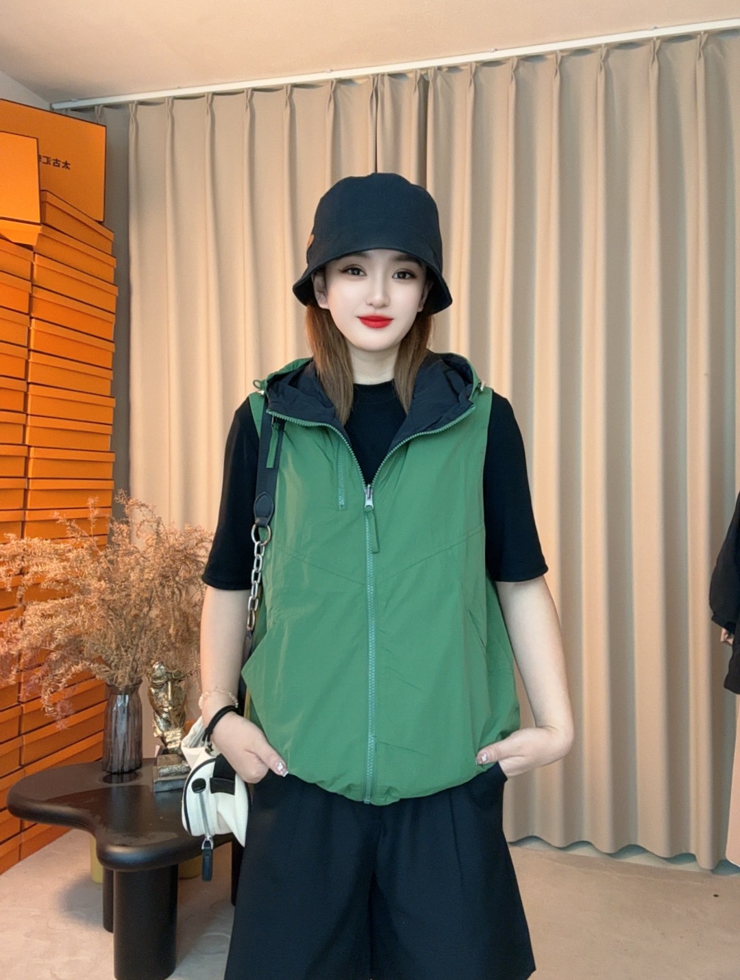 【SUHANG】双面双穿双拉链早秋新款休闲时尚穿搭撞色百搭马甲女