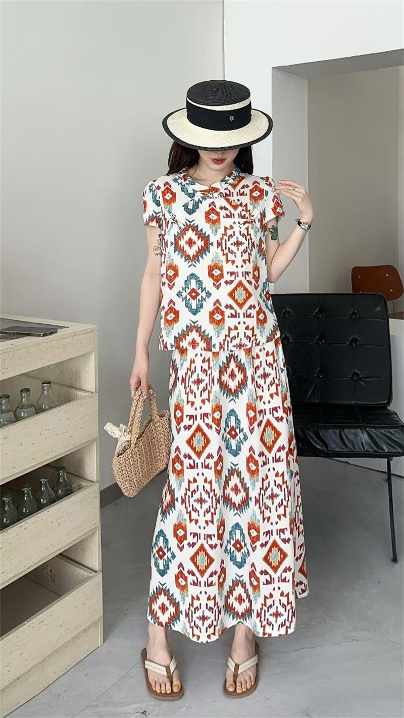 NXH-[千金闺锦]25夏季新款百搭时尚感显瘦国风套装GL-FC6217