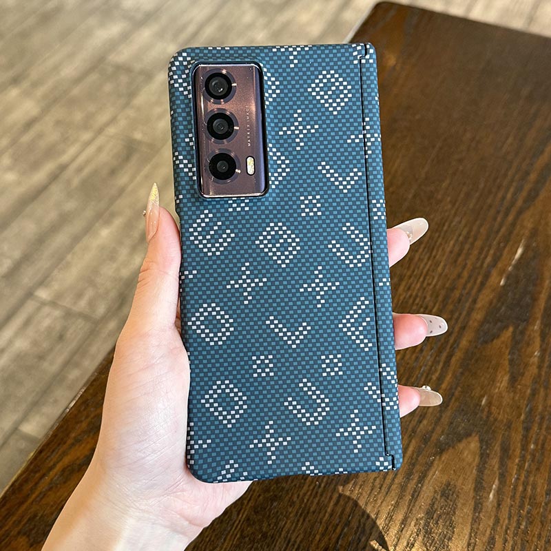 双中轴防护适用荣耀magic v2折叠手机壳新款vs2水贴碳纤维纹防摔