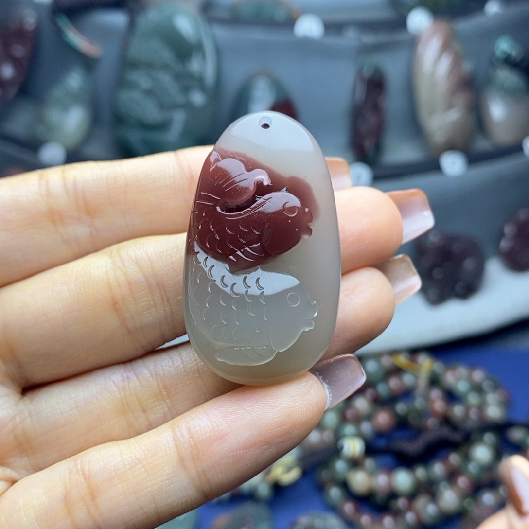 玛瑙/玉髓未镶嵌吊坠(不含链)