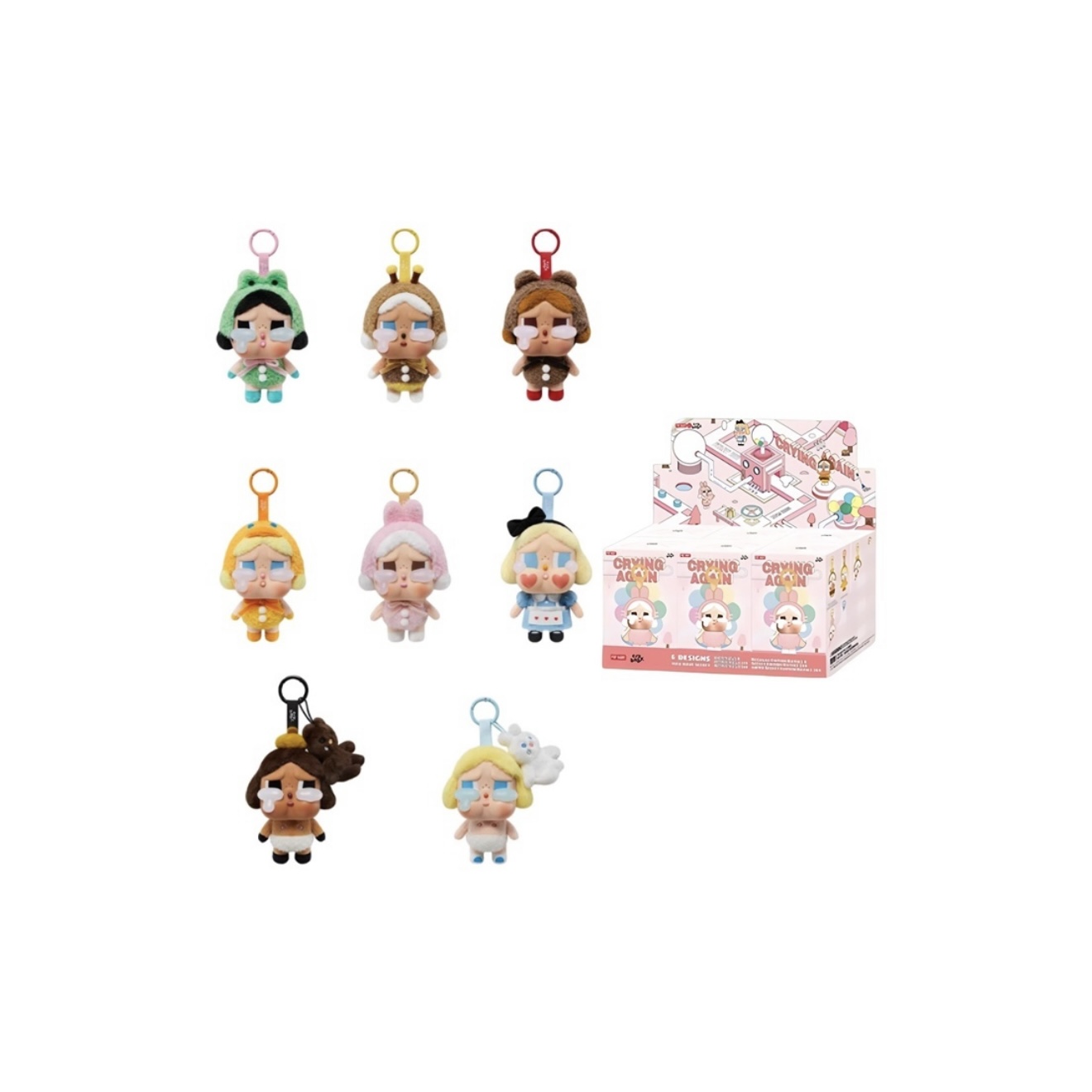 哭娃泪工厂系列搪胶脸毛绒潮流挂件 盲盒类 不包官瑕