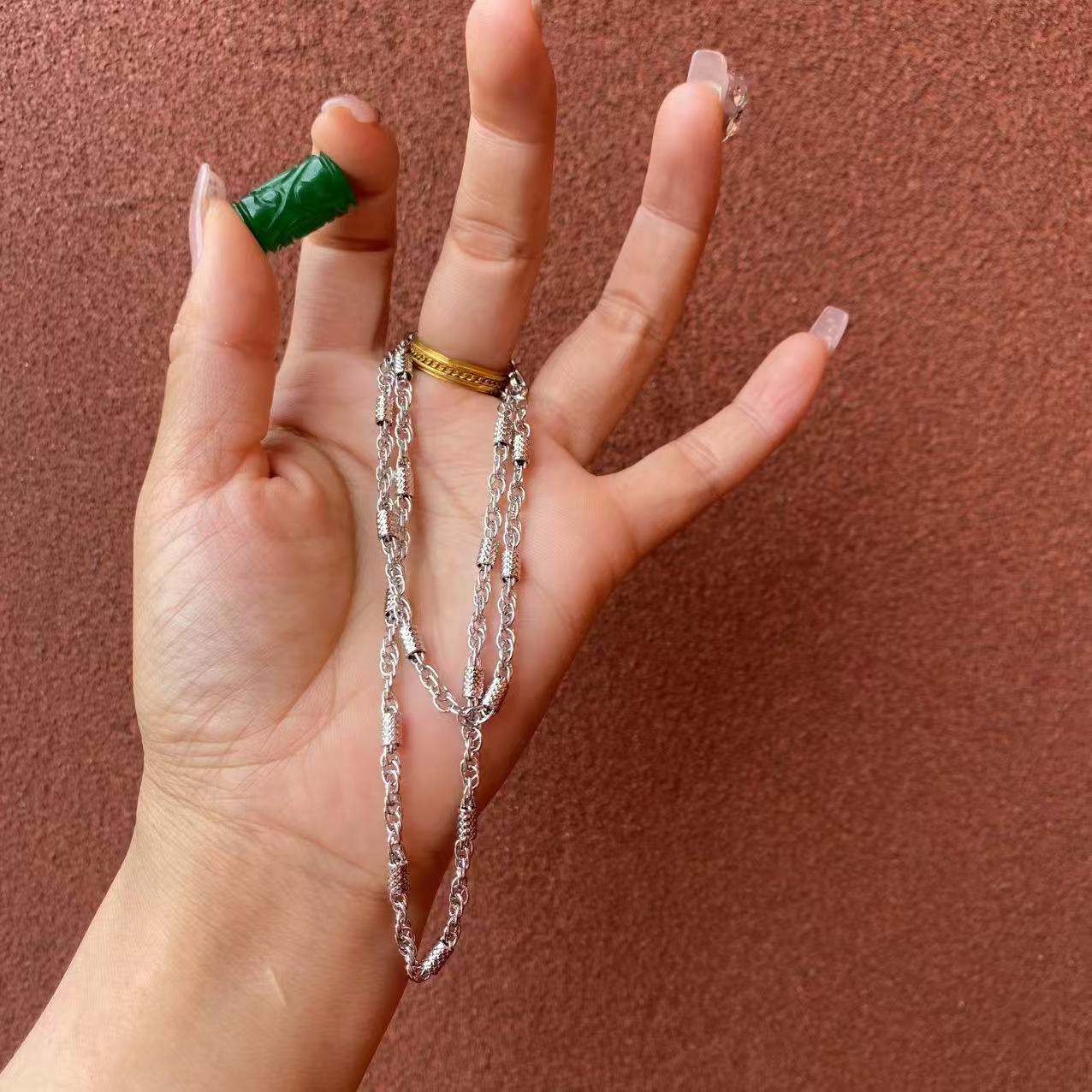 链子足银 250精工圆柱项链