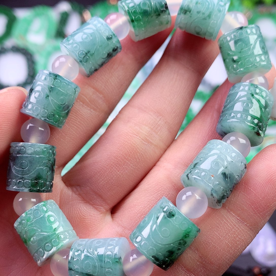 未镶嵌手链翡翠手串