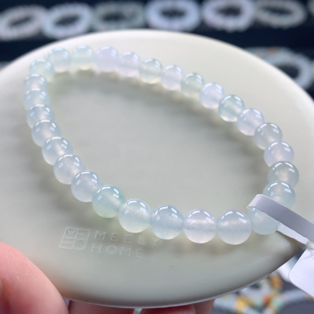 翡翠未镶嵌手链卡6.5