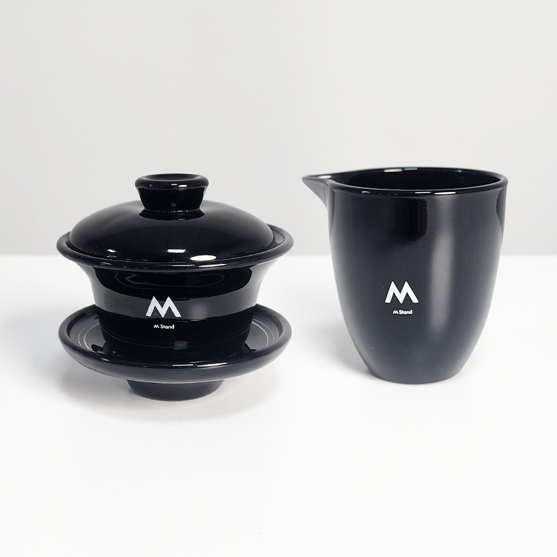 【230ML-150ML】摩瑟DP【MS玉瓷盖碗-公道杯-黑色】HAZC玻璃花瓶摆