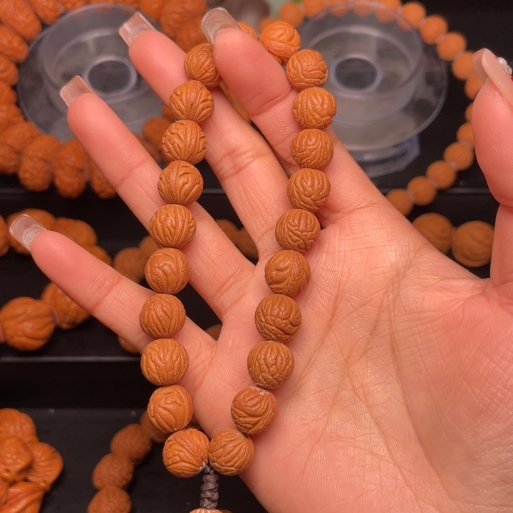 桃核手串1.1尺寸聚宝盆手串（19号链接）