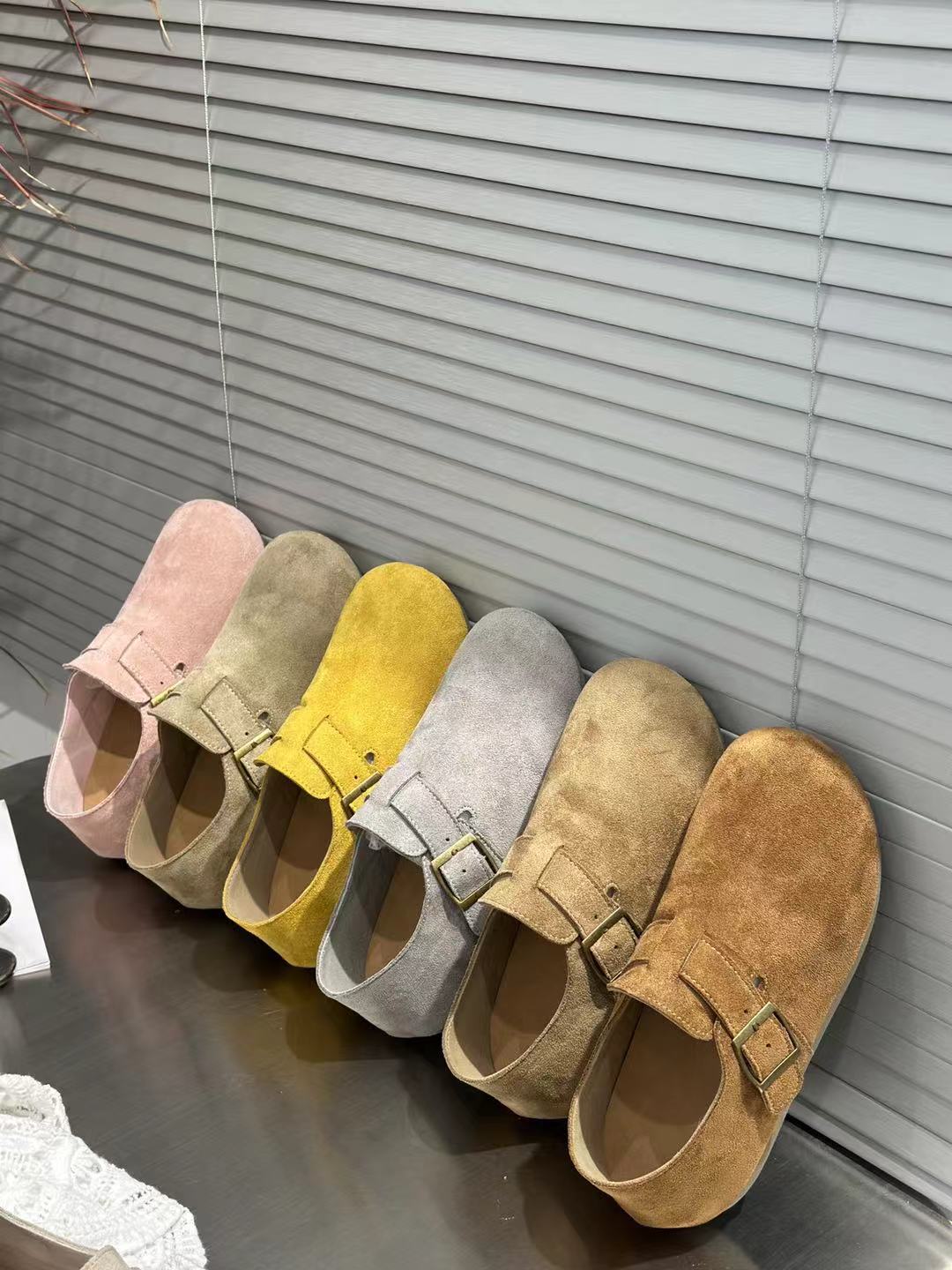 内增高勃肯鞋包头半拖女夏新款复古外穿博肯半托鞋一脚蹬懒人凉拖