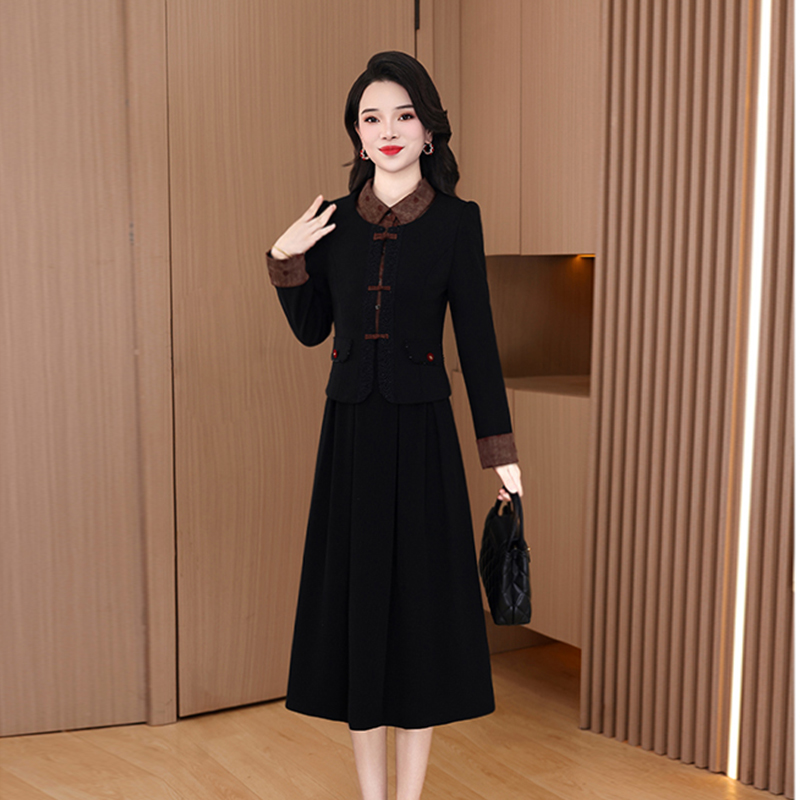 【两件套】23934梦晚春季优雅气质时尚大气休闲收腰显瘦套裙-ASJ