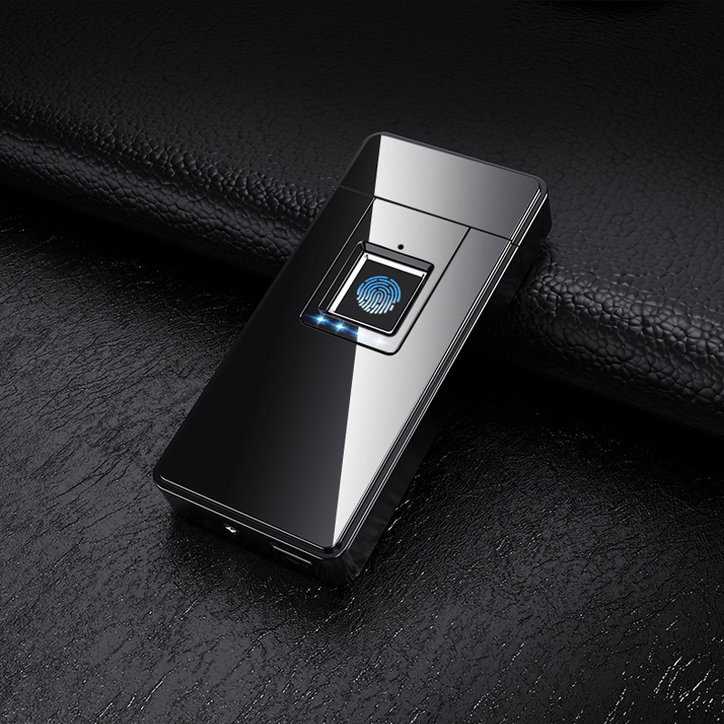 JOBON中邦真指纹感应充电打火机双电弧防风男士高档情人节礼品