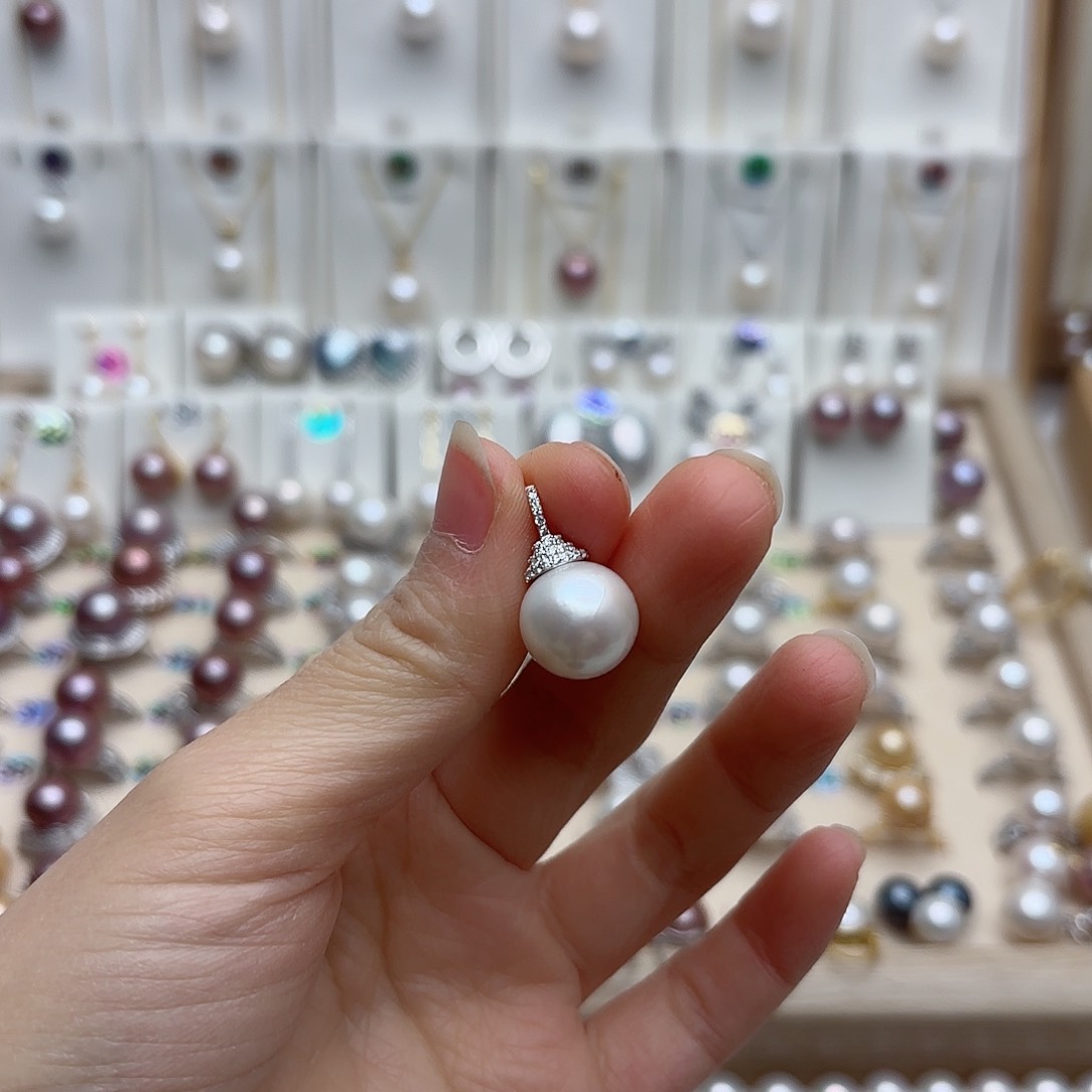 淡水珍珠颈饰银S925镶嵌