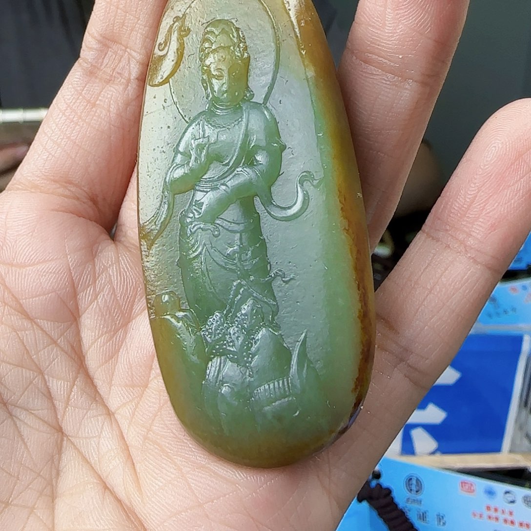 和田玉未镶嵌挂件