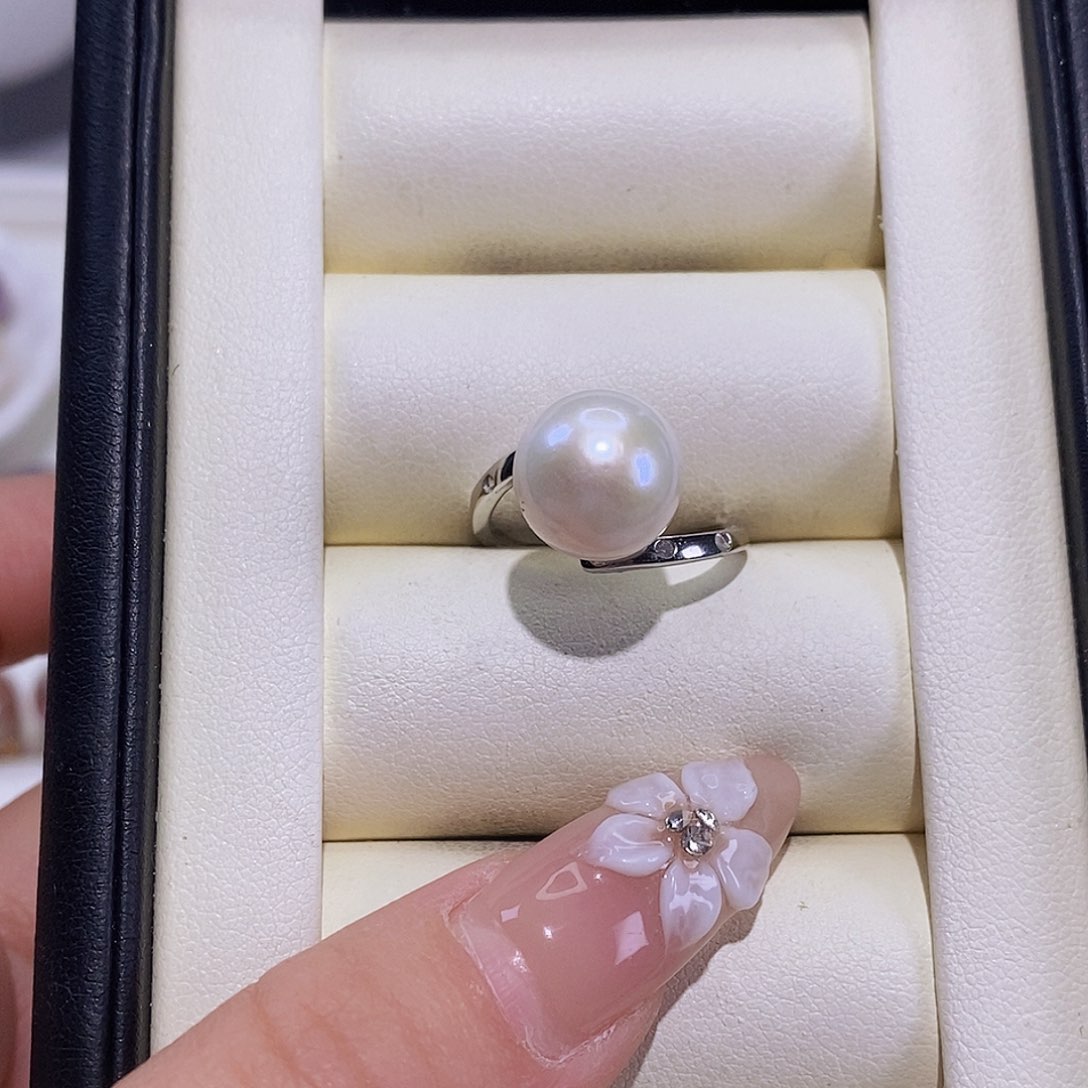 淡水珍珠戒指合金