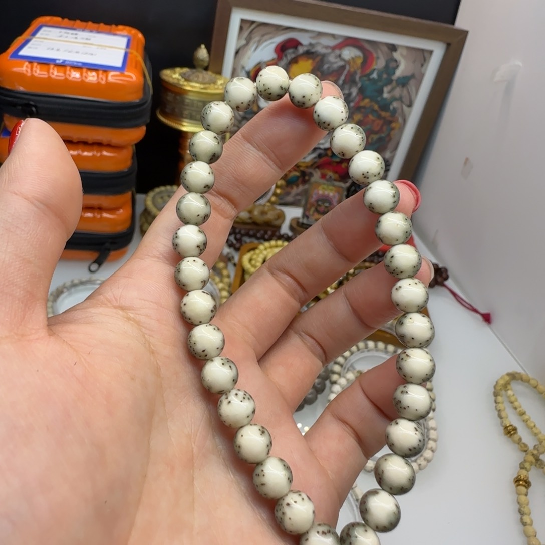 星月菩提手串一物一图8手持圆珠河豚