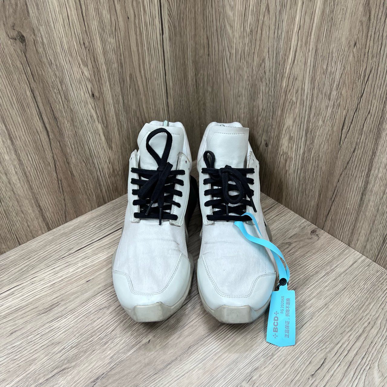 90新 RICKOWENS 阿迪达斯联名 白黑坦克运动鞋 41码/9新/无配件