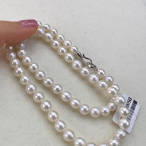 淡水珍珠颈饰银S925镶嵌➕6.7极光炫彩