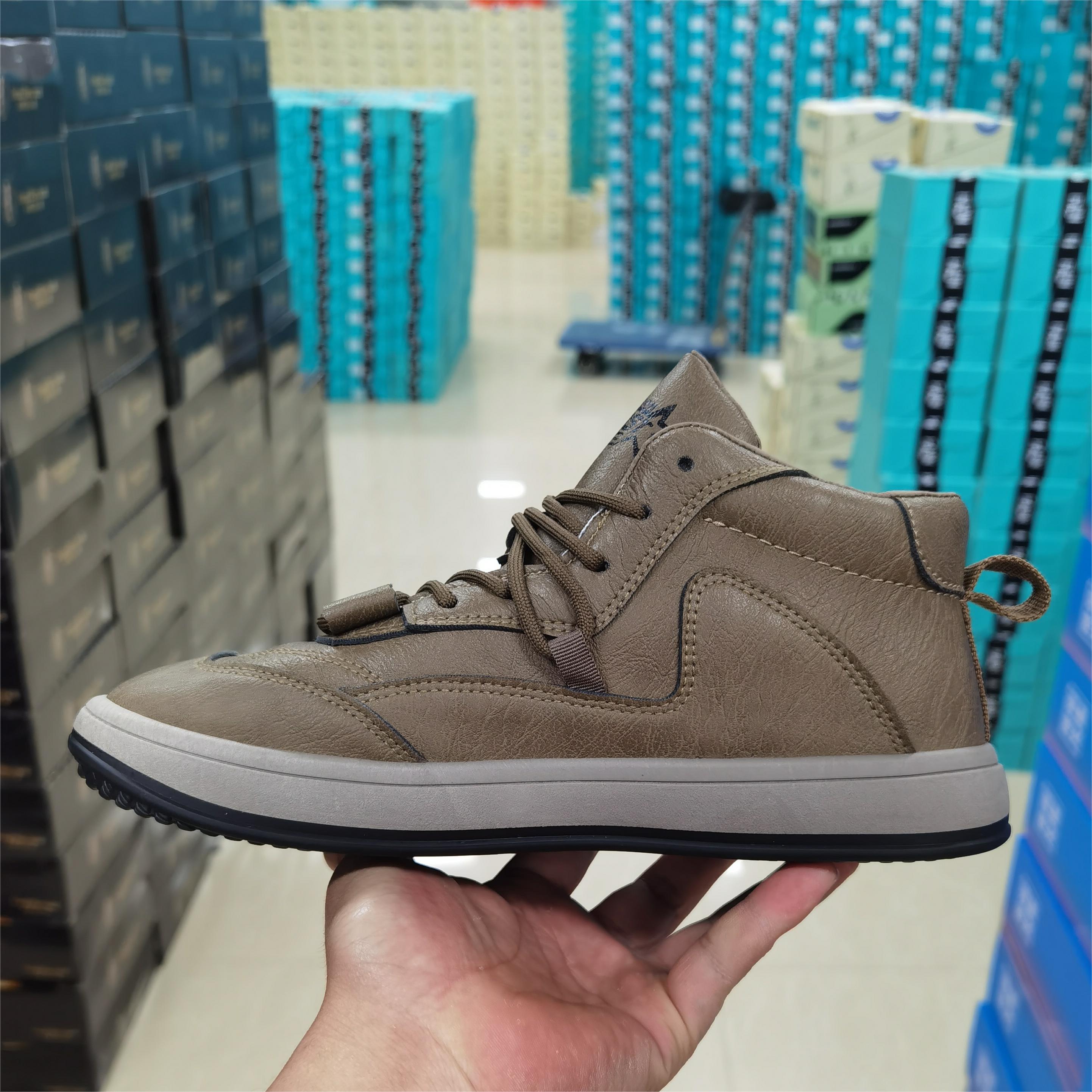 8823男鞋新款高帮板鞋学生潮鞋系带潮流韩版休闲运动鞋男士