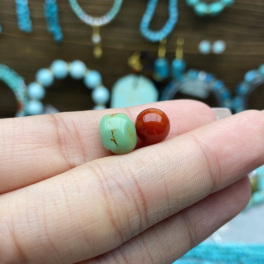 南红玛瑙未镶嵌菜籽糖豆