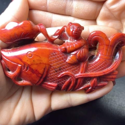 白玉菩提吊坠摆件