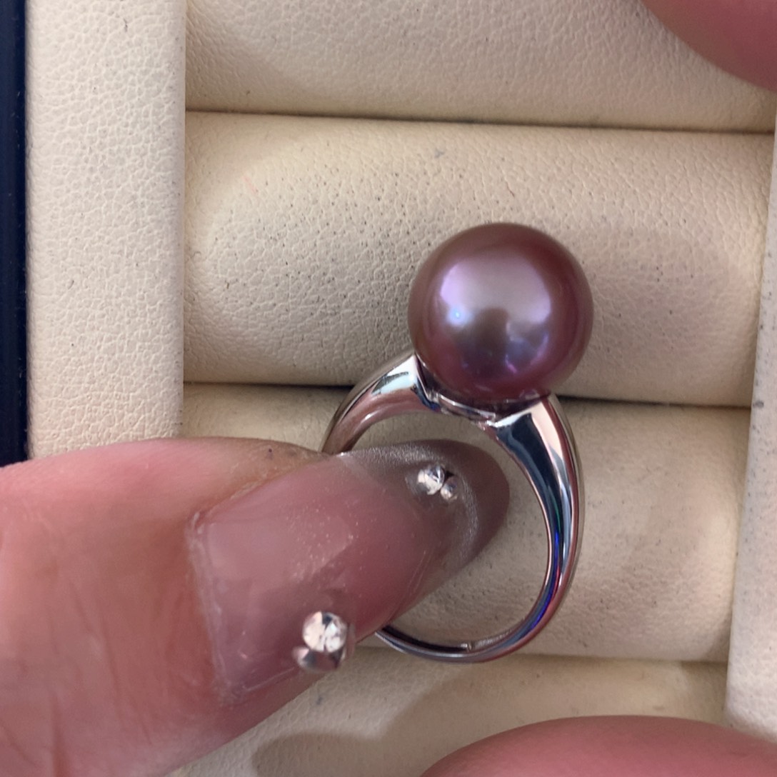 淡水珍珠戒指银S925镶嵌