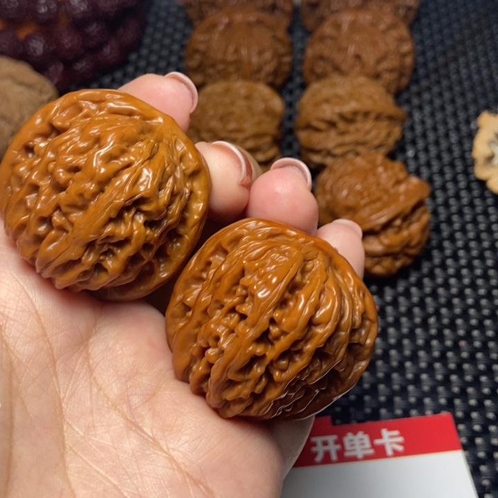 旁***者把件文玩核桃四座楼