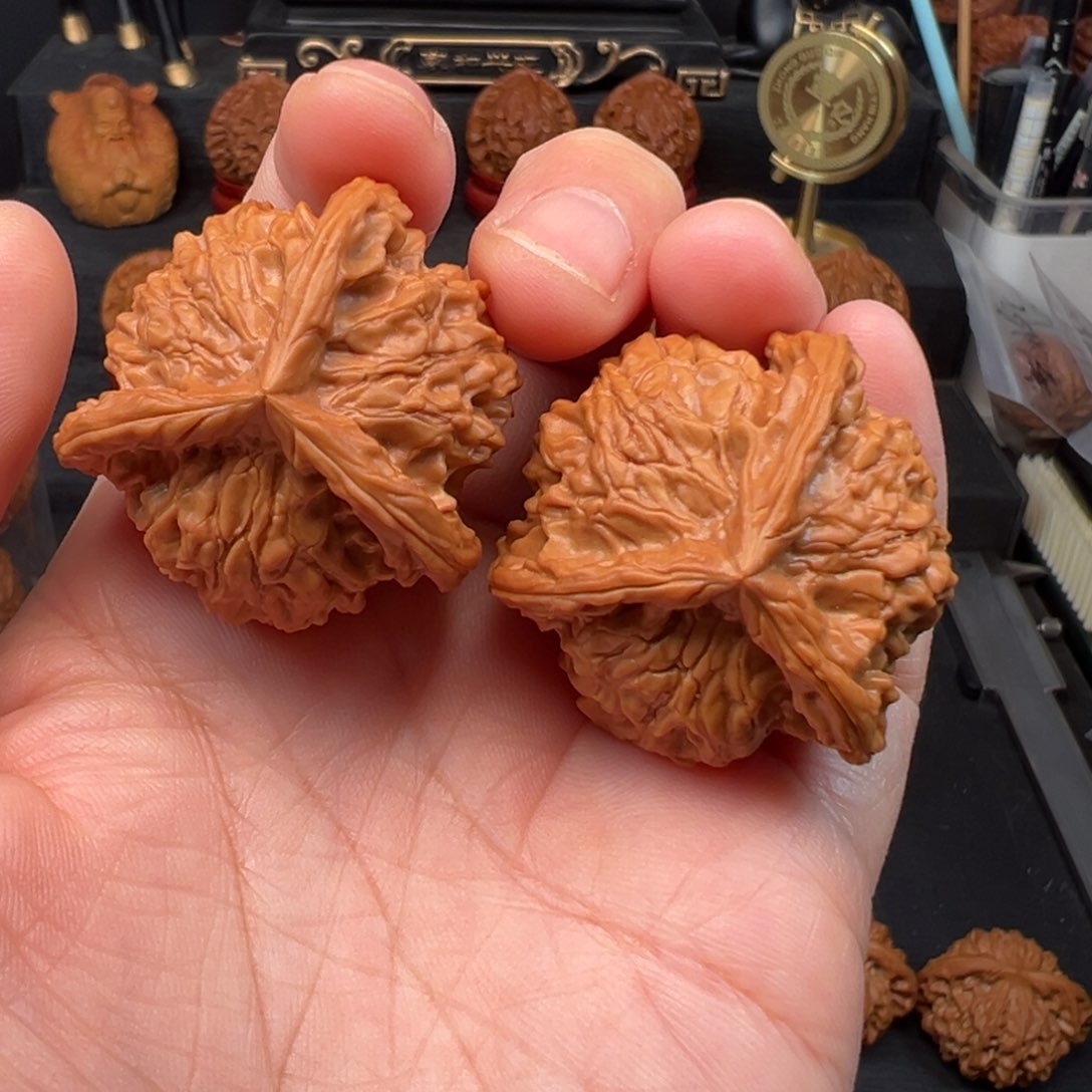 文玩核桃吊坠38全品盘山三棱