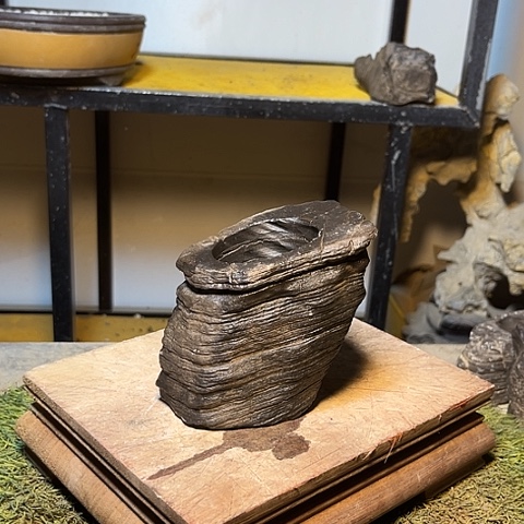 石头花盆绿植盆景花盆