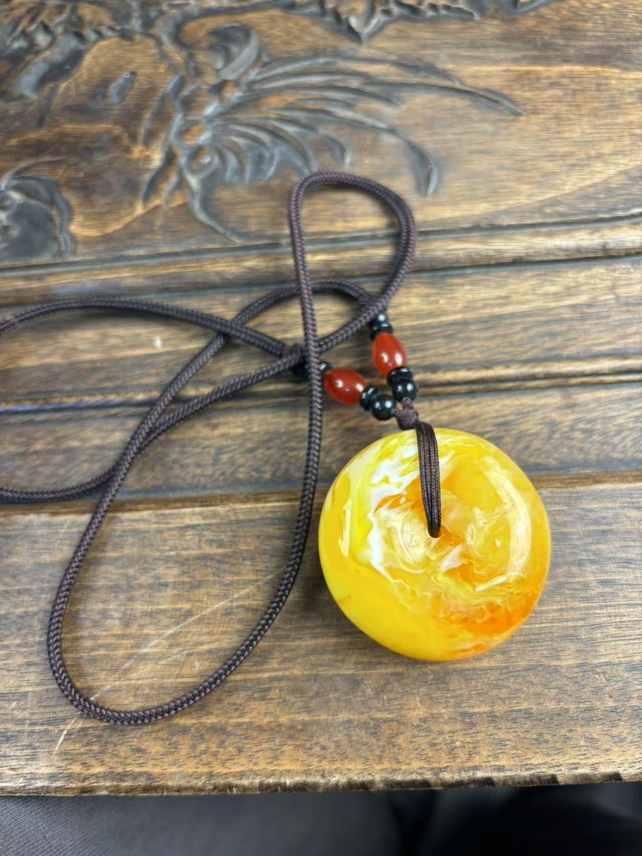 蜜蜡平安扣吊坠一个{小七甄选}