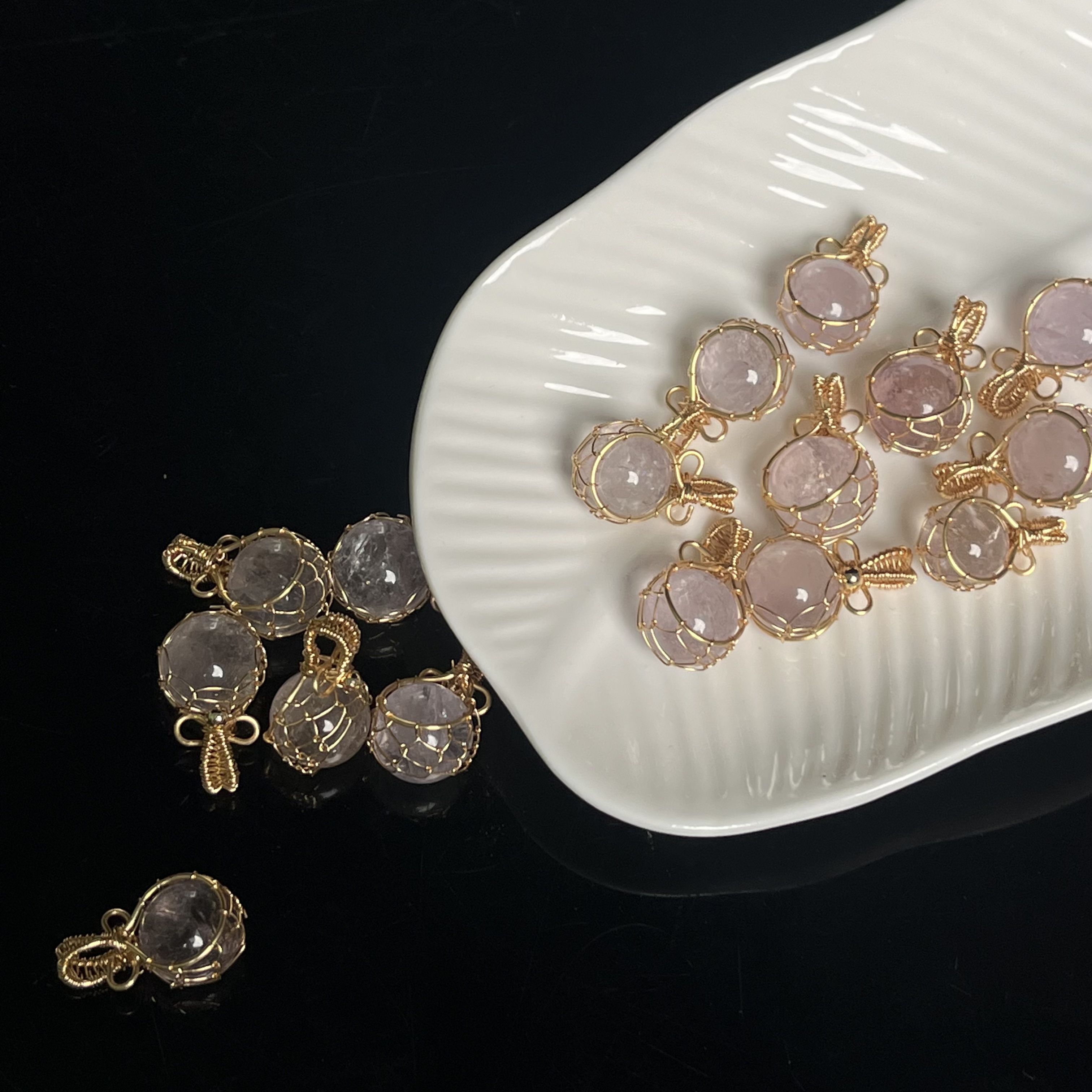 H天然阿塞水晶捕梦网吊坠YC252多样性发其一