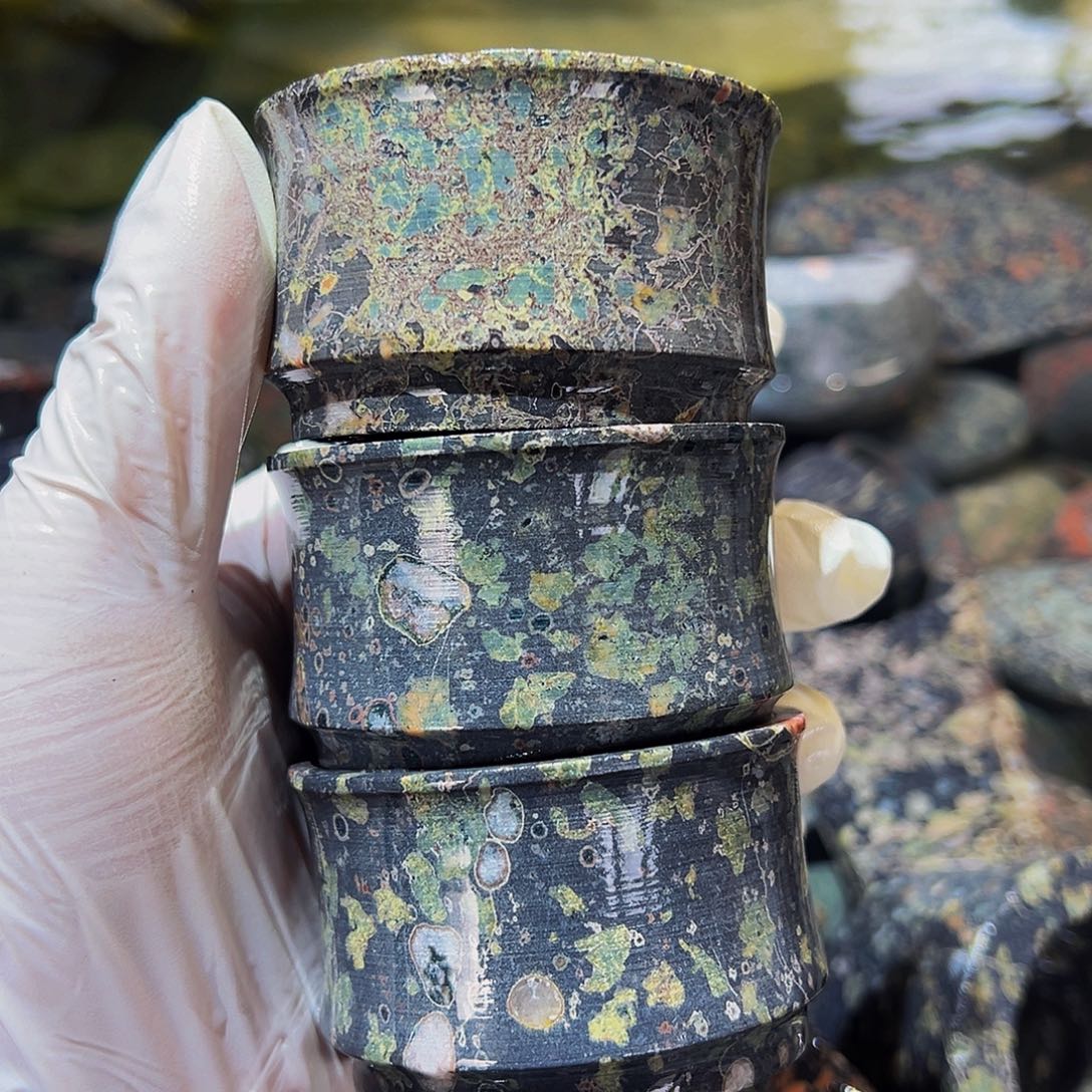 背***影梅花玉鱼缸石茶周边不退不换