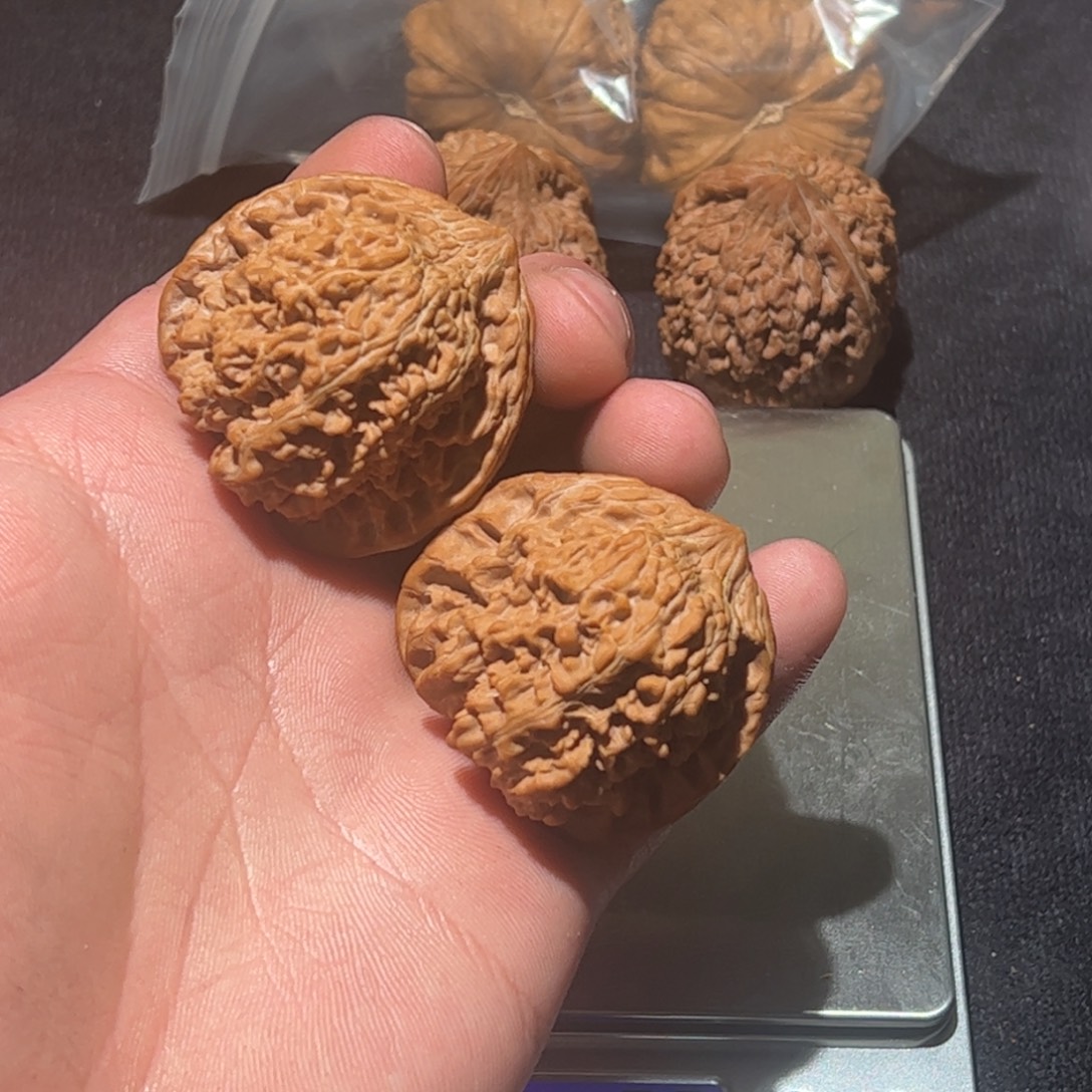 黑***光文玩核桃吊坠满天星