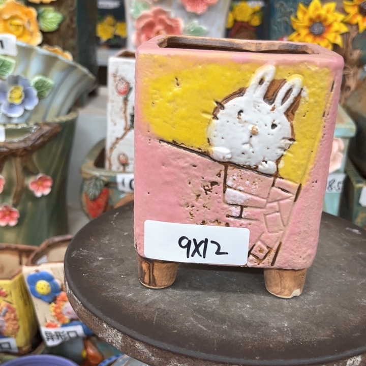 紫砂花盆粗陶材质多肉花盆