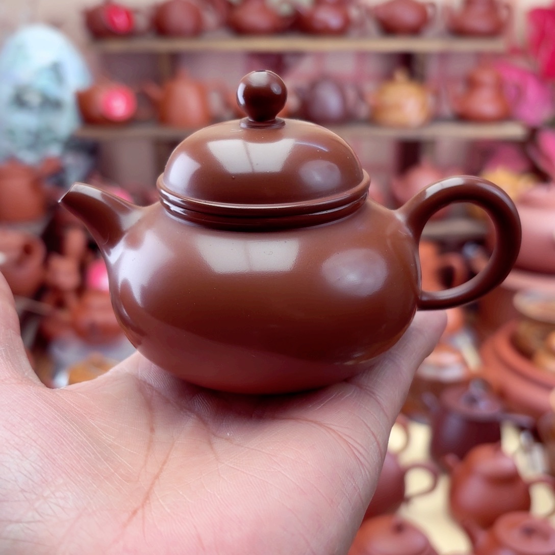 紫砂茶壶仿古110 cc手拉