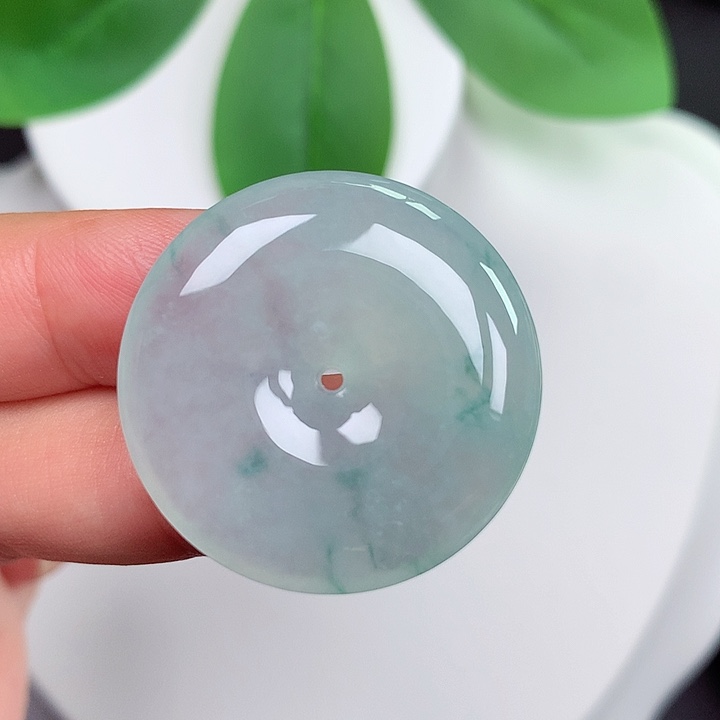 颈饰未镶嵌翡翠平安扣 29.1x5.7mm
